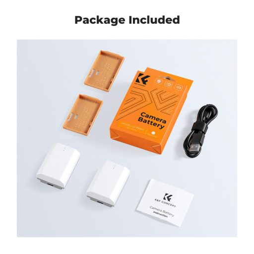 K&F Concept NP-FZ100 akkumulátor, 2db, 2600mAh, USB-C csatlakozóval