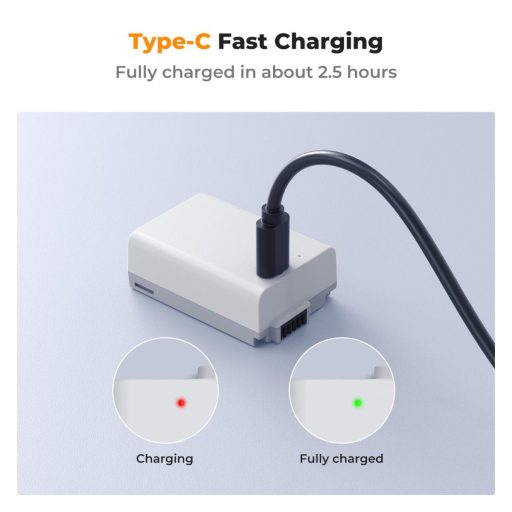 K&F Concept EN-EL25 akkumulátor 1250mAh, USB-C csatlakozóval