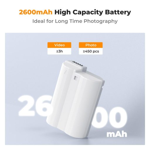 K&F Concept EN-EL15C akkumulátor 2600mAh, USB-C csatlakozóval