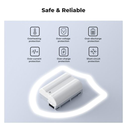 K&F Concept EN-EL15C akkumulátor 2600mAh, USB-C csatlakozóval