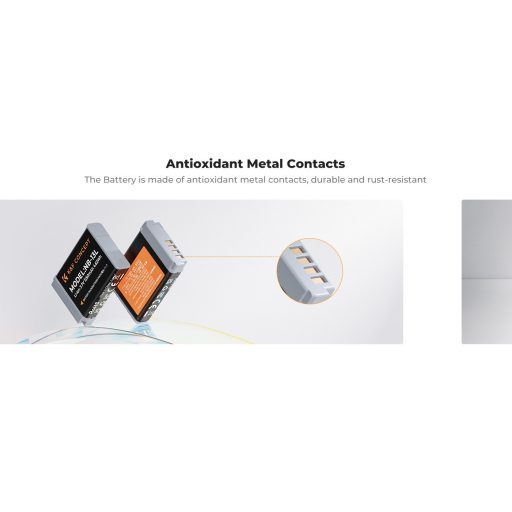 K&F Concept hordozható dupla USB-C akkumulátor CB-2LHE töltő, LCD + 2db NB-13L akkumulátor 1250mAh