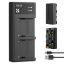K&F Concept hordozható dupla USB-C akkumulátor NP-F550 töltő + 2db NP-F550 akkumulátor 2600mAh