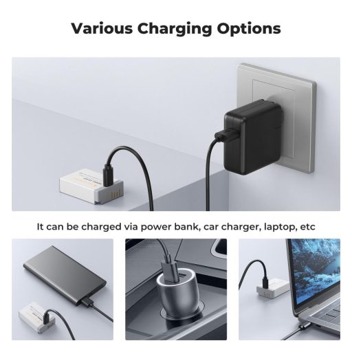 K&F Concept LP-E17 akkumulátor 1040mAh, USB-C csatlakozóval, 2db