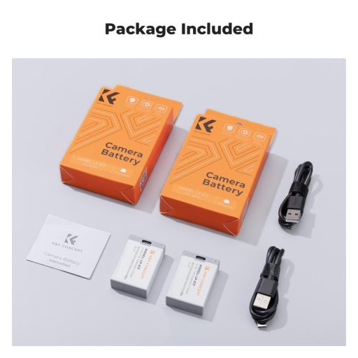 K&F Concept LP-E17 akkumulátor 1040mAh, USB-C csatlakozóval, 2db