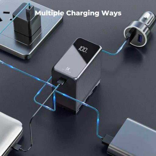 K&F Concept NP-F970 akkumulátor 10500mAh, dupla USB-C I/O, USB-A, érintőkijelző, PD45W, USB