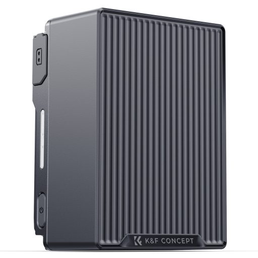 K&F Concept V-Mount akkumulátor, 99Wh, 14.8V, 6700mAH, 100W, BP, dual D-TAP, szürke