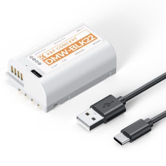   K&F Concept DMW-BLK22 akkumulátor, 2520mAh, USB-C csatlakozóval