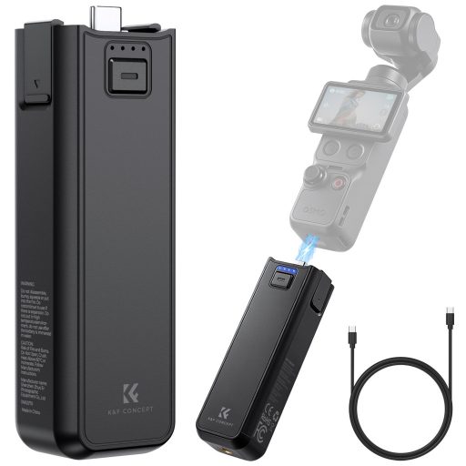 K&F Concept akkus markolat DJI Osmo Pocket 3/4-hez, 5000 mAh, gyorstöltéssel