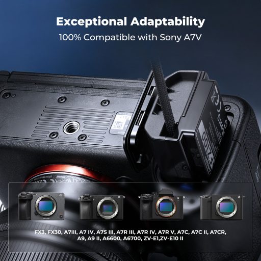 K&F Concept Sony NP-FZ100 vakakku D-Tap tápkábellel, NP-FZ100 kompatibilis