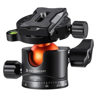   K&F Concept BH-36L állvány gömbfej, 16kg teherbírás, vízmérték, arca swiss, 3/8"-1/4"