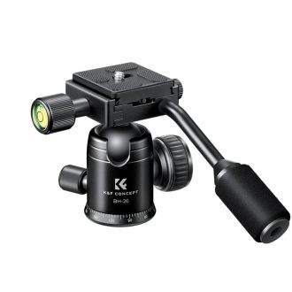   K&F Concept BH-26 állvány gömbfej karral, 26mm, 8kg teherbírás, vízmérték, arca swiss, 3/8"-1/4"