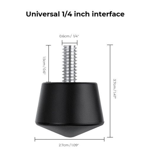 K&F Concept univerzális csúszásgátló gumis állványláb tüske, 1/4"-os menet, 3 darabos szett