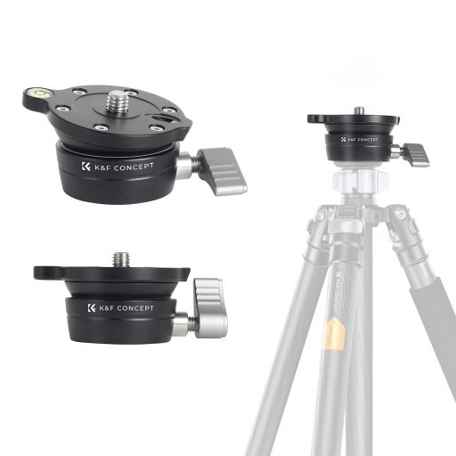 K&F Concept LB-60 panoráma állvány fej, 10kg teherbírás, 3/8"-os csatlakozás, vízszintjelző