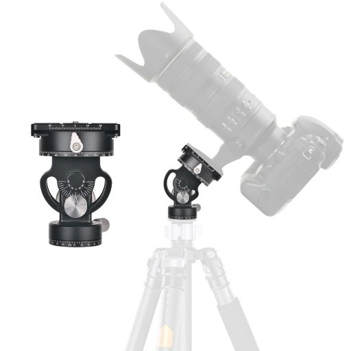 K&F Concept VH-60L dupla panoráma állvány fej, 10kg teherbírás, arca swiss, vízszintjelző