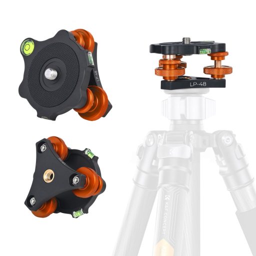 K&F Concept LP-48 állványfej, 3db szintező, 2db vízszintjelző, 15kg teherbírás