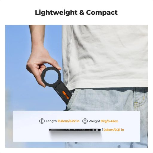 K&F Concept MS-47 összehajtható mini állvány, Magsafe kompatibilis telefonokhoz, fekete