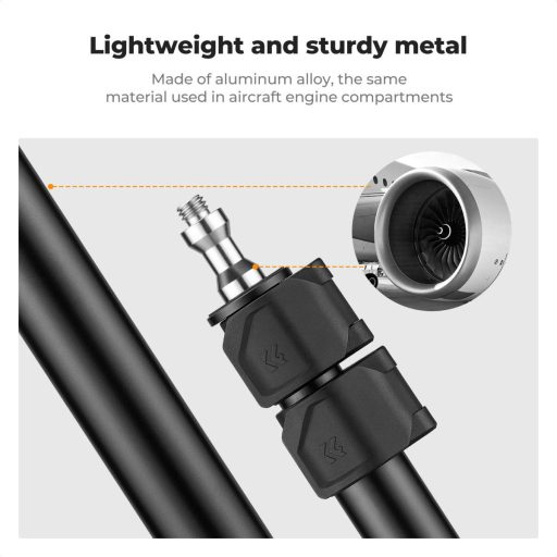 K&F Concept C-Clamp multifunkciós, állítható asztali állvány rendszer, gömbfej, telefontartó adapter