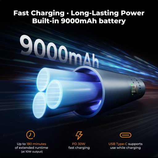 K&F Concept 25W lámpa, WRGB, fókuszálható fény, 20db gobo, 4db szín, 9000mAh, állványmenet, szürke