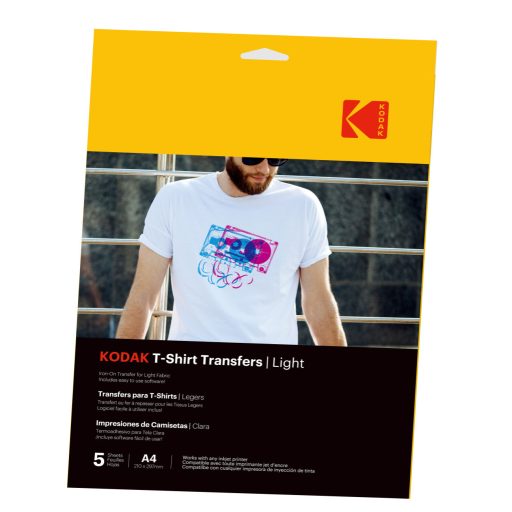 Kodak pólóra vasalható hőtranszfer fotópapír, világos színű pólókhoz, A4, 5db