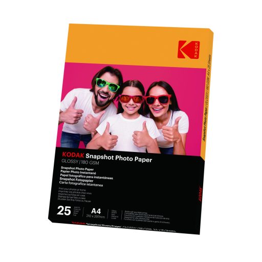 Kodak Snapshot fotópapír, fényes, A4, 21x29,7cm, 180g, 25db