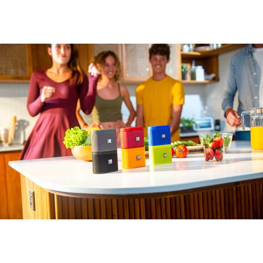 Kodak Soundbrix hordozható hangfal, összekapcsolható, moduláris, szürke