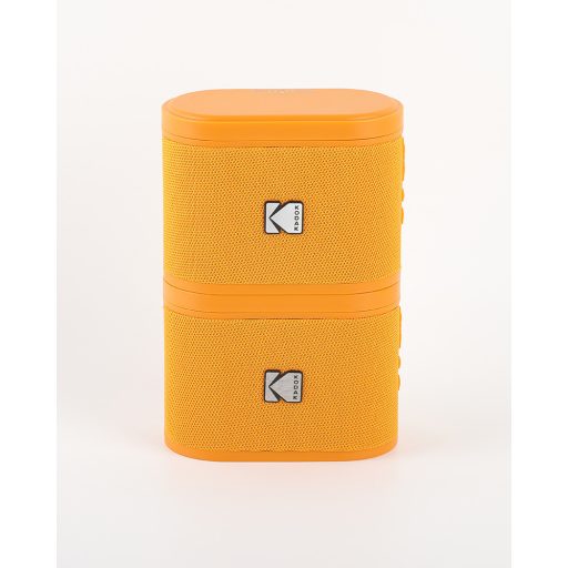 Kodak Soundbrix hordozható hangfal, összekapcsolható, moduláris, 2db, narancssárga