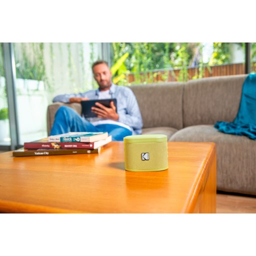 Kodak Soundbrix hordozható hangfal, összekapcsolható, moduláris, sárga