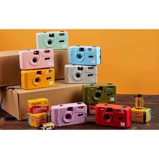 Kodak M35 analóg filmes fényképezőgép, felbontott csomagolás, 35 mm filmhez, márvány szürke