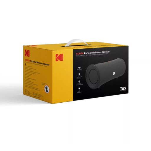 Kodak hordozható hangszóró, 40W teljesítmény, 7.4V/3600mAh akkumulátor, ipx7 víz alá meríthető