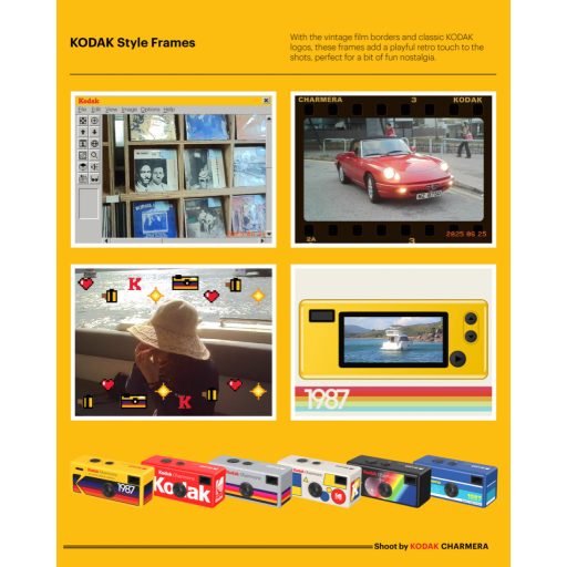 Kodak Charmera vintage mini digitális fényképezőgép, kulcstartó, blind box/véletlenszerű kiadás