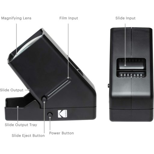 Kodak Slide Viewer, 35mm-es kisfilm és dianézegető, 3x-os nagyítás, led átvilágítás