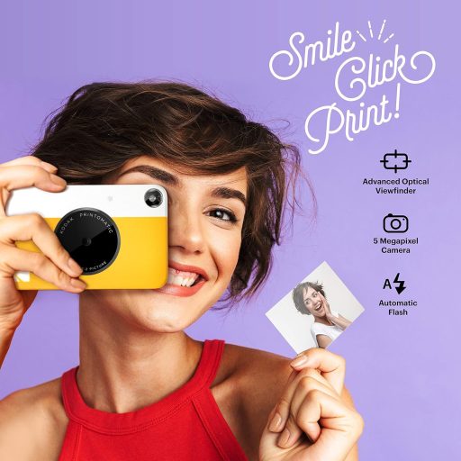 Kodak Printomatic instant fényképezőgép, Zink 2x3" papírméret, sárga