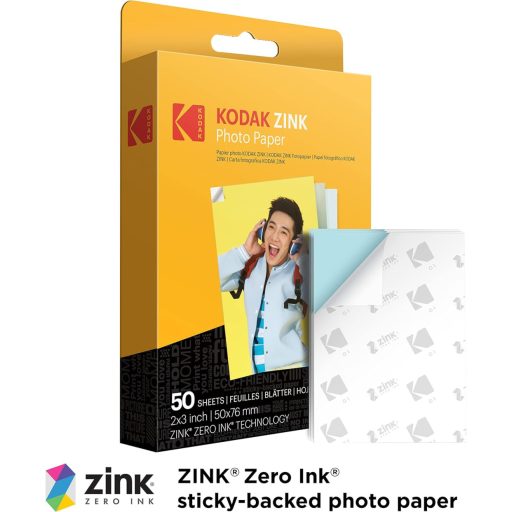Kodak Zink instant fotópapír, 2x3" papírméret, 50db