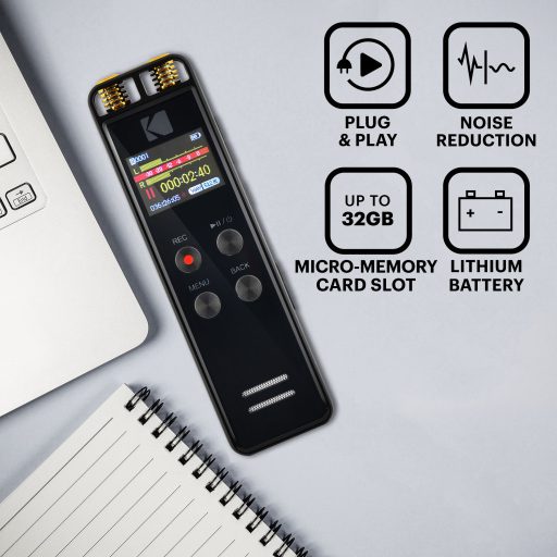 Kodak VRC550 hangrögzítő diktafon, 16GB, stereo