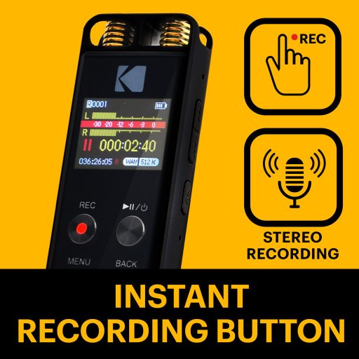 Kodak VRC550 hangrögzítő diktafon, 16GB, stereo