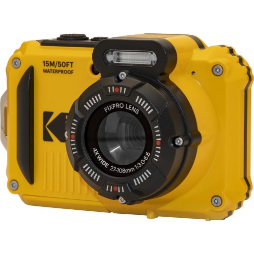 Kodak Pixpro WPZ2 vízálló, porálló, ütésálló digitális fényképezőgép, sárga, 2db akku, 16gb micro sd