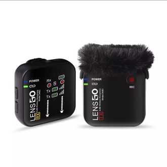   Lensgo 348C 2.4Ghz vezeték nélküli lavalier mikrofon, micro sd kártya foglalat, töltőtok