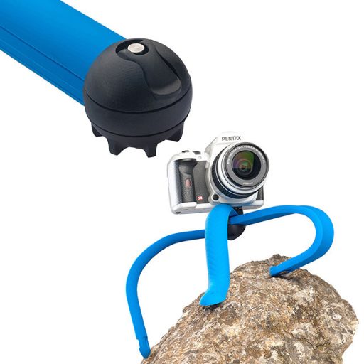Miggö Splat Flexible hajlítható lábú miniállvány, DSLR és akciókamerákhoz, kék
