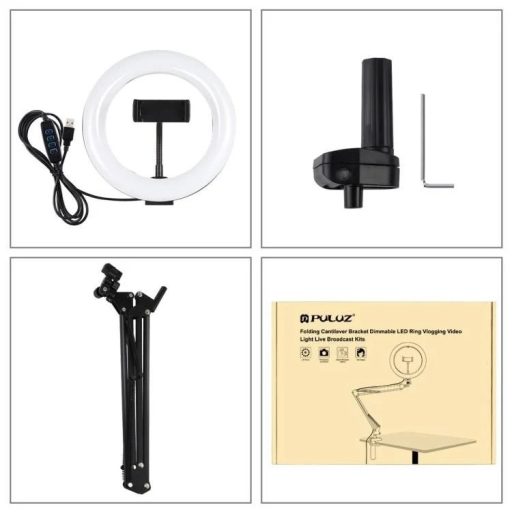 Puluz LED körlámpa asztali állvánnyal (PKT3089B)