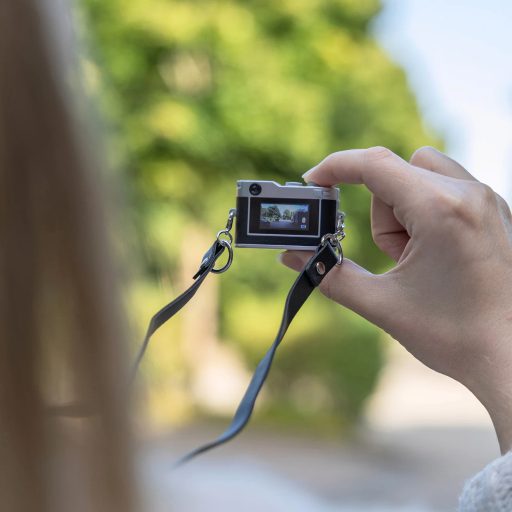 Rollei mini digitális fényképezőgép, kulcstartó, fekete