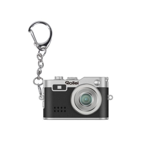 Rollei mini digitális fényképezőgép, kulcstartó, fekete