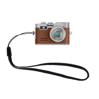 Rollei mini digitális fényképezőgép, kulcstartó, barna