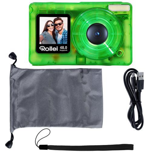 Rollei Compactline Pocket Transparent digitális fényképezőgép, zöld