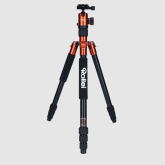   Rollei C5-i állvány + monopod + gömbfej + telefontartó adapter + táska, narancssárga