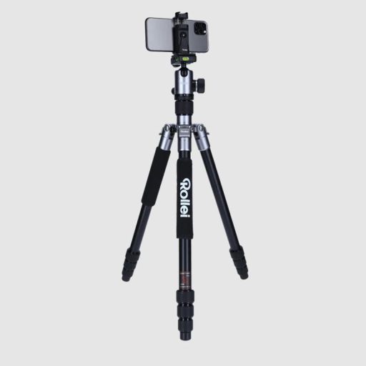 Rollei C5-i állvány + monopod + gömbfej + telefontartó adapter + táska, titánszürke