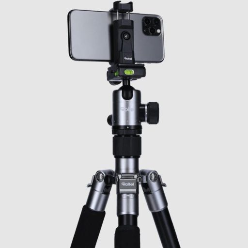 Rollei C5-i állvány + monopod + gömbfej + telefontartó adapter + táska, titánszürke