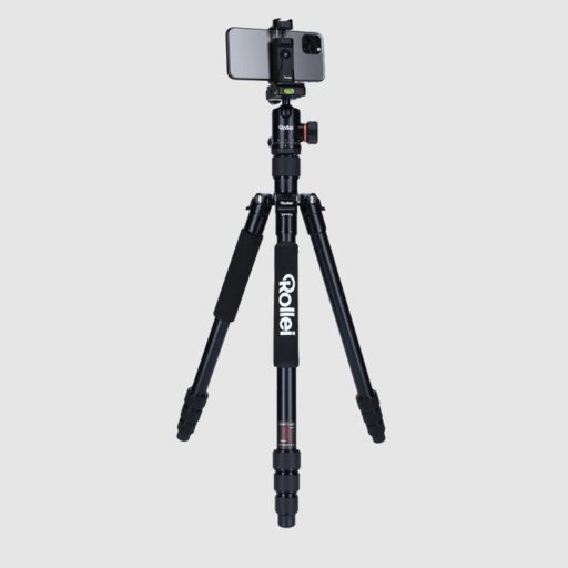 Rollei C5-i állvány + monopod + gömbfej + telefontartó adapter + táska, fekete