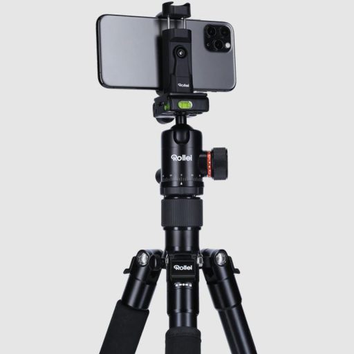 Rollei C5-i állvány + monopod + gömbfej + telefontartó adapter + táska, fekete
