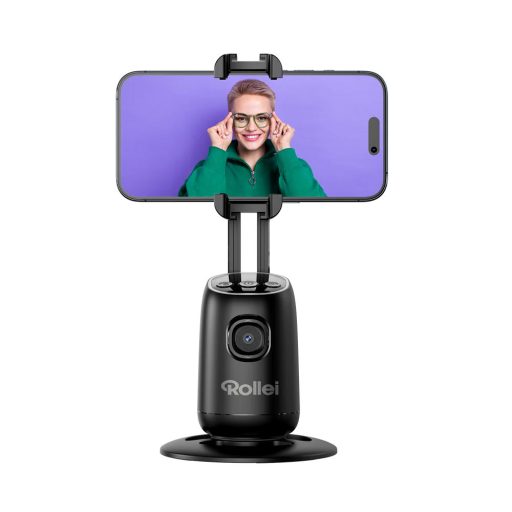 Rollei Easy Creator asztali okostelefon állvány AI arckövetéssel, gesztusvezérlés