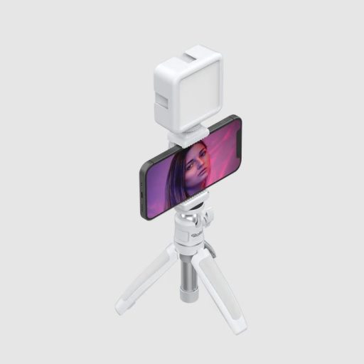 Rollei Lumis akkus Mini LED RGB, telefontartó, szelfi, állvány, táska